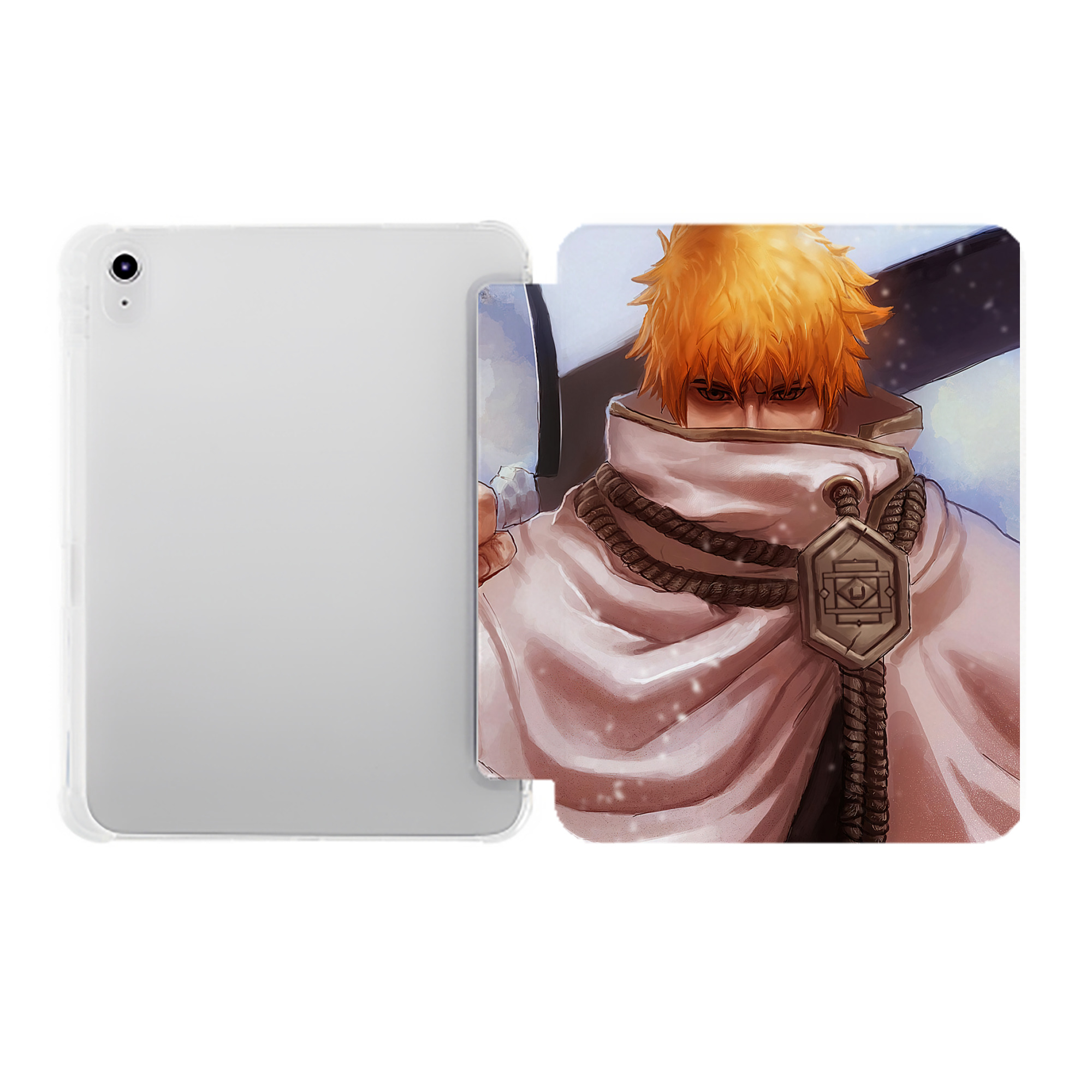 （画像用） ブリーチ BLEACH IPad ケース ペン収納付き 三つ折りスタンド PUレザー×シリコン 対応機種9.5/10.5/10.9インチ
